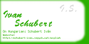 ivan schubert business card
